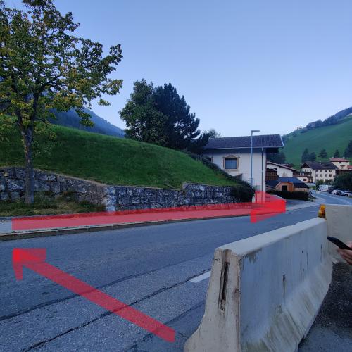 Weg über die Straße