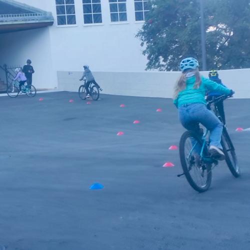 Radfahrübung Dorfplatz