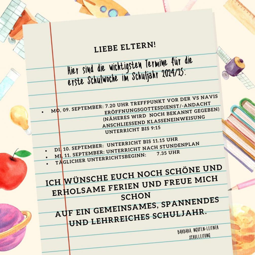 erste Schulwoche
