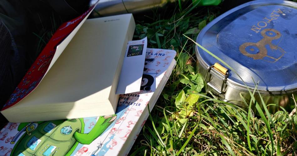 Picknickdose und Buch