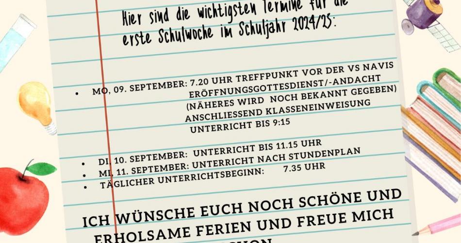 erste Schulwoche